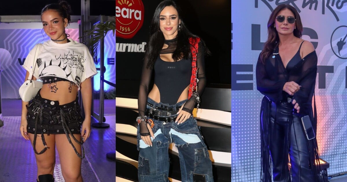 Rock in Rio 2024: Bruna Biancardi usa body mega decotado e namorada de Benício Huck aposta em look transparente. Veja fotos!