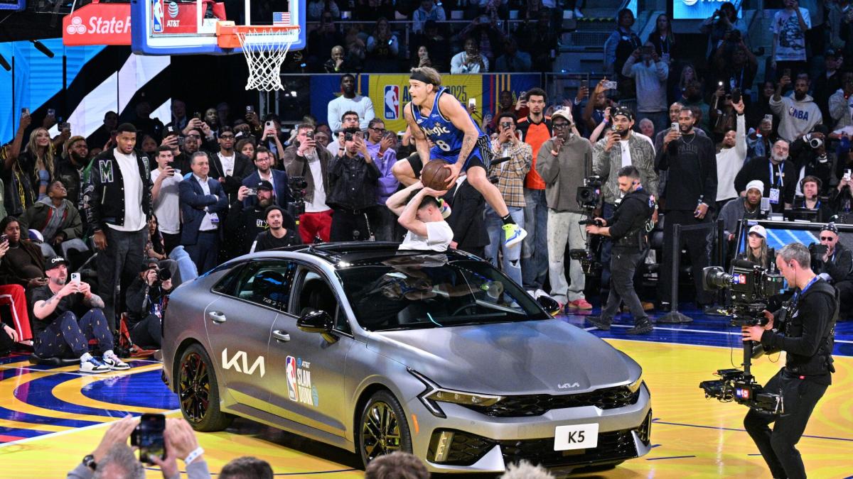 Watch Mac McClung jump over car and into history books winning third straight Dunk Contest