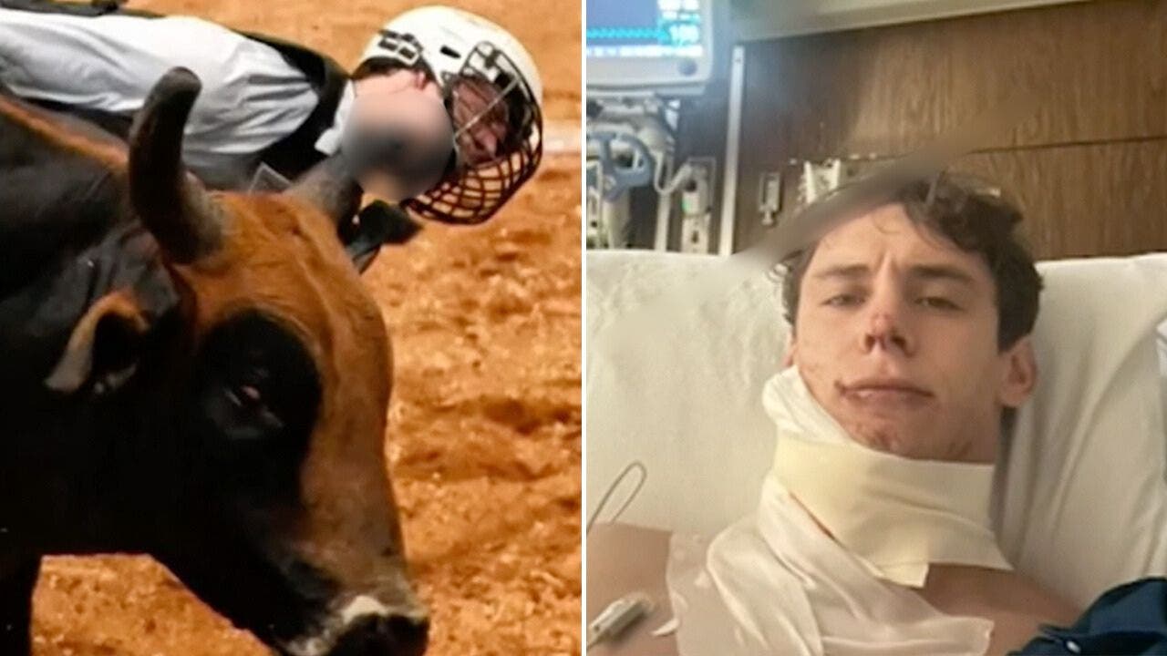 Rodeo rider cheats death after bull’s horn slices neck open