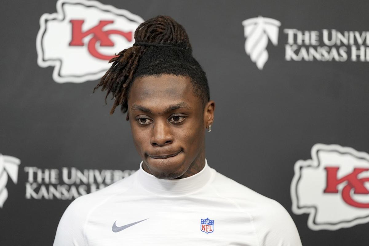 Chiefs receiver Xavier Worthy is arrested in Texas on a family violence assault charge