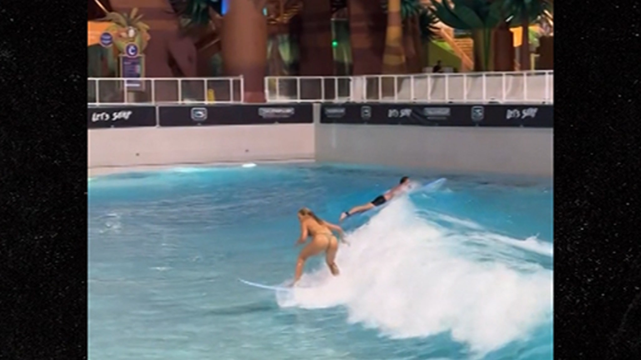 Jake Paul’s Fiancée Jutta Leerdam Surfs In Teeny Bikini At Water Park