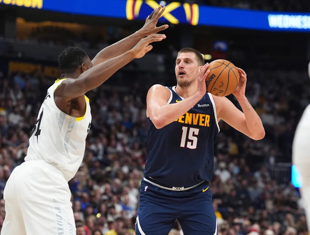 Jokic has 27 points and 14 rebounds in Nuggets’ 129-93 romp over Jazz