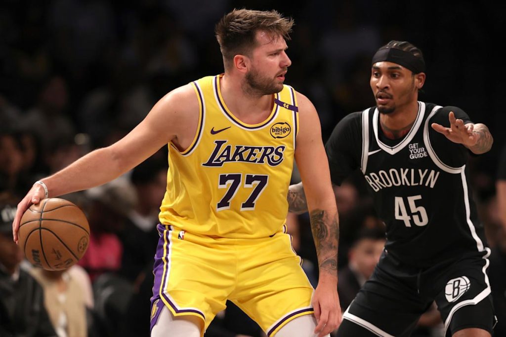 Luka Dončić’s triple-double not enough for Lakers in loss to 12th-place Nets