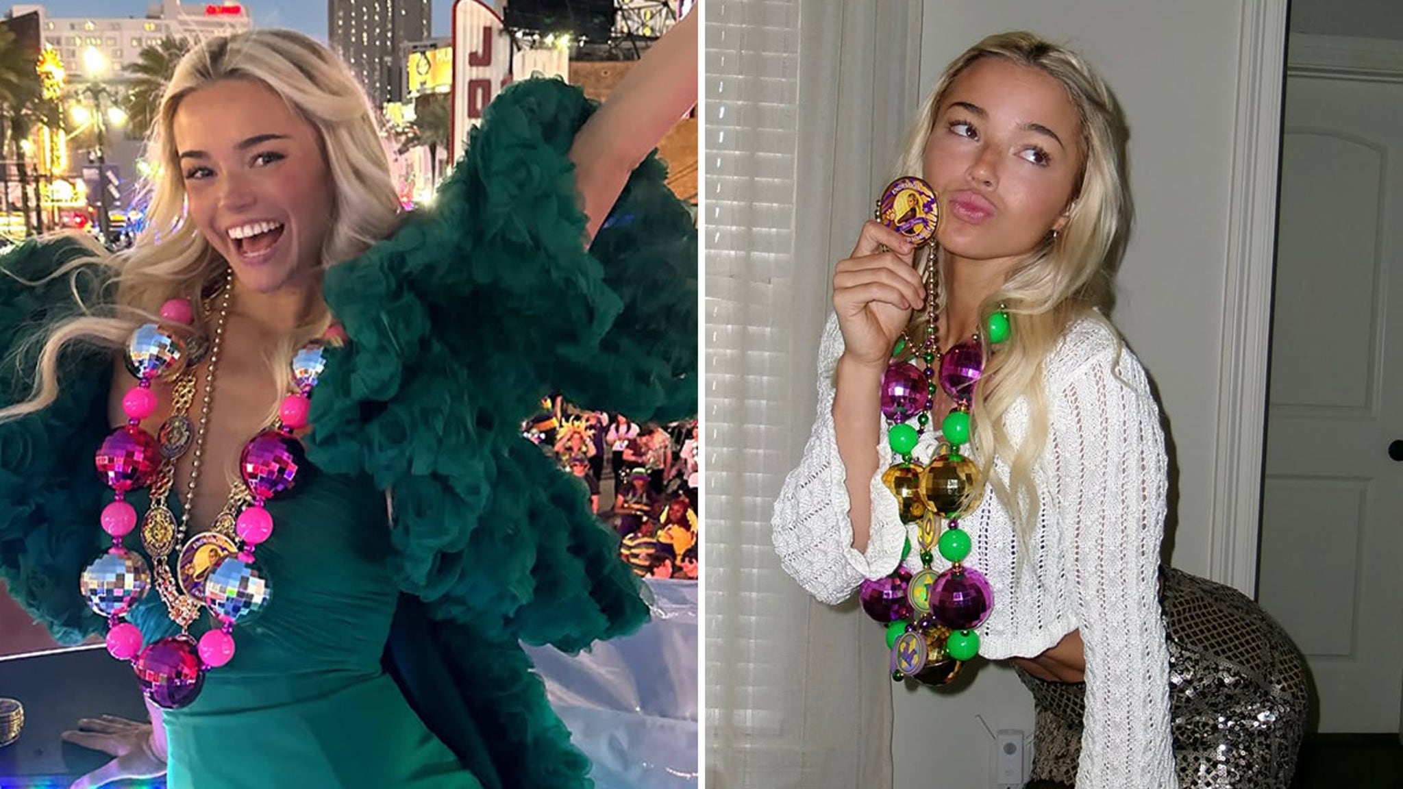 Livvy Dunne Stuns At Mardi Gras Festivities, ‘Earned My Beads!’