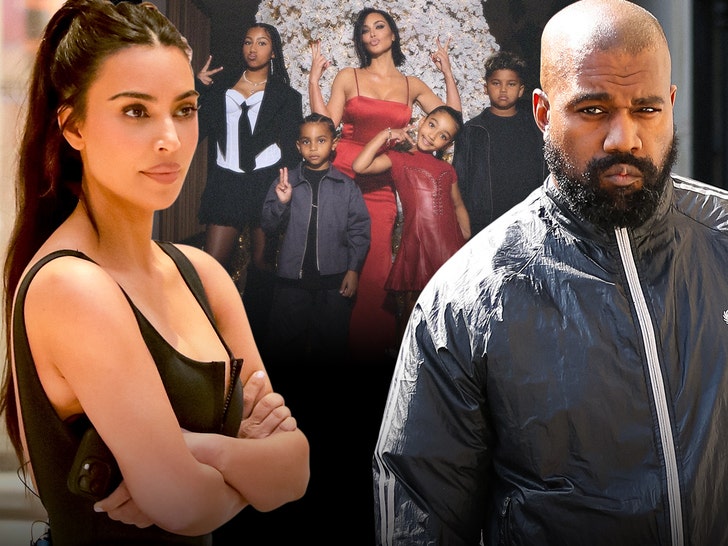 kim kardashian and kanye west family custody
