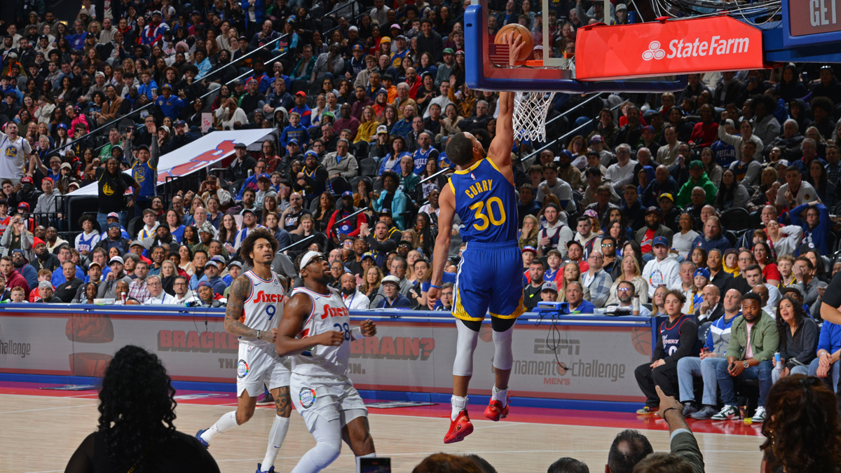 Steph declares dunk in Warriors’ loss to 76ers last of his career