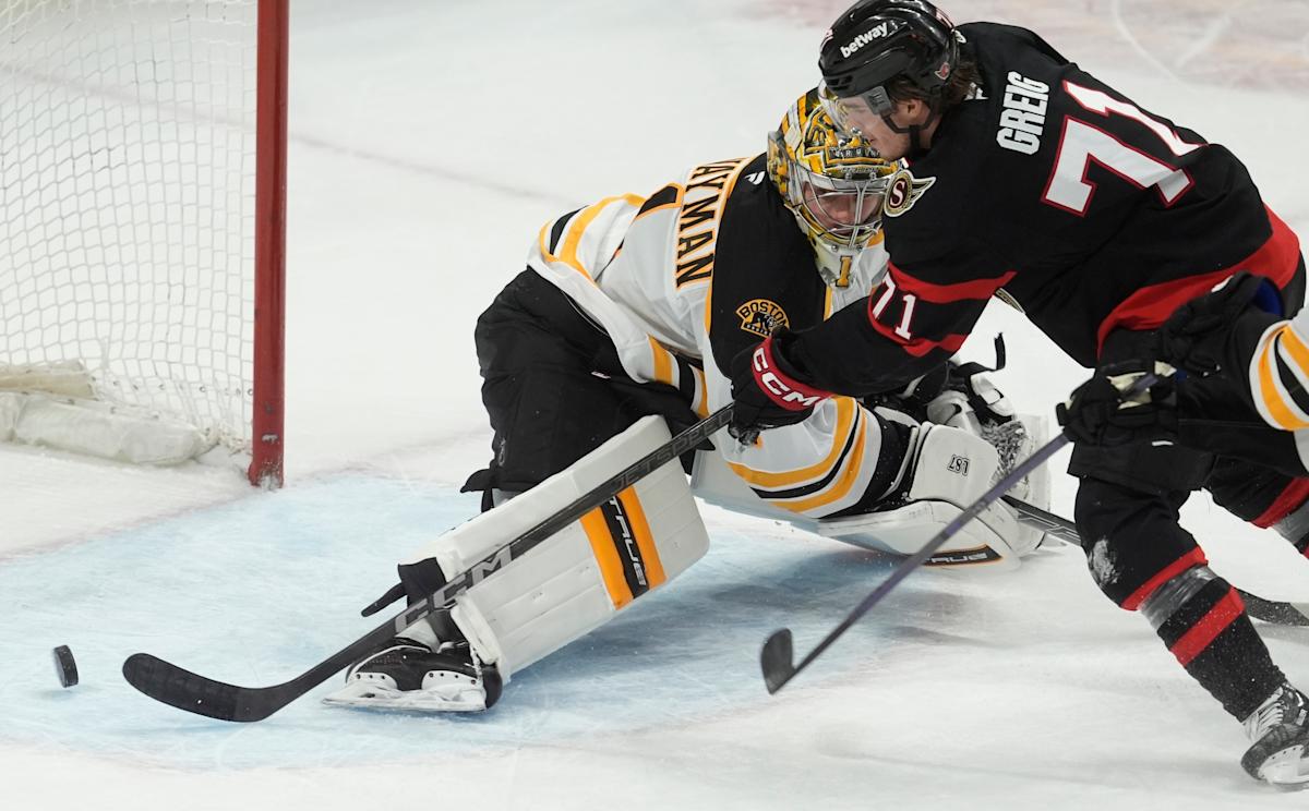 Batherson has 2 goals and an assist to help the Senators win their 5th straight, 6-3 over the Bruins