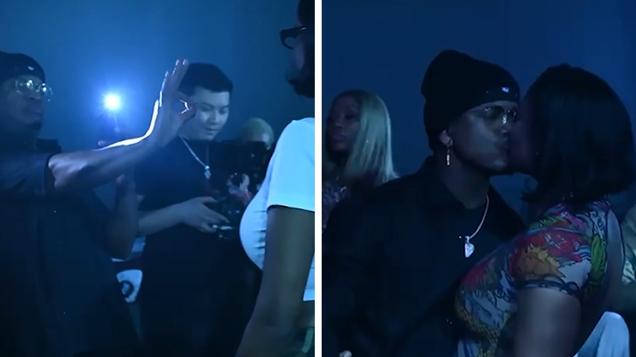 Ne-Yo Brings All Four Girlfriends to NYC Club, Lots of PDA on Dancefloor