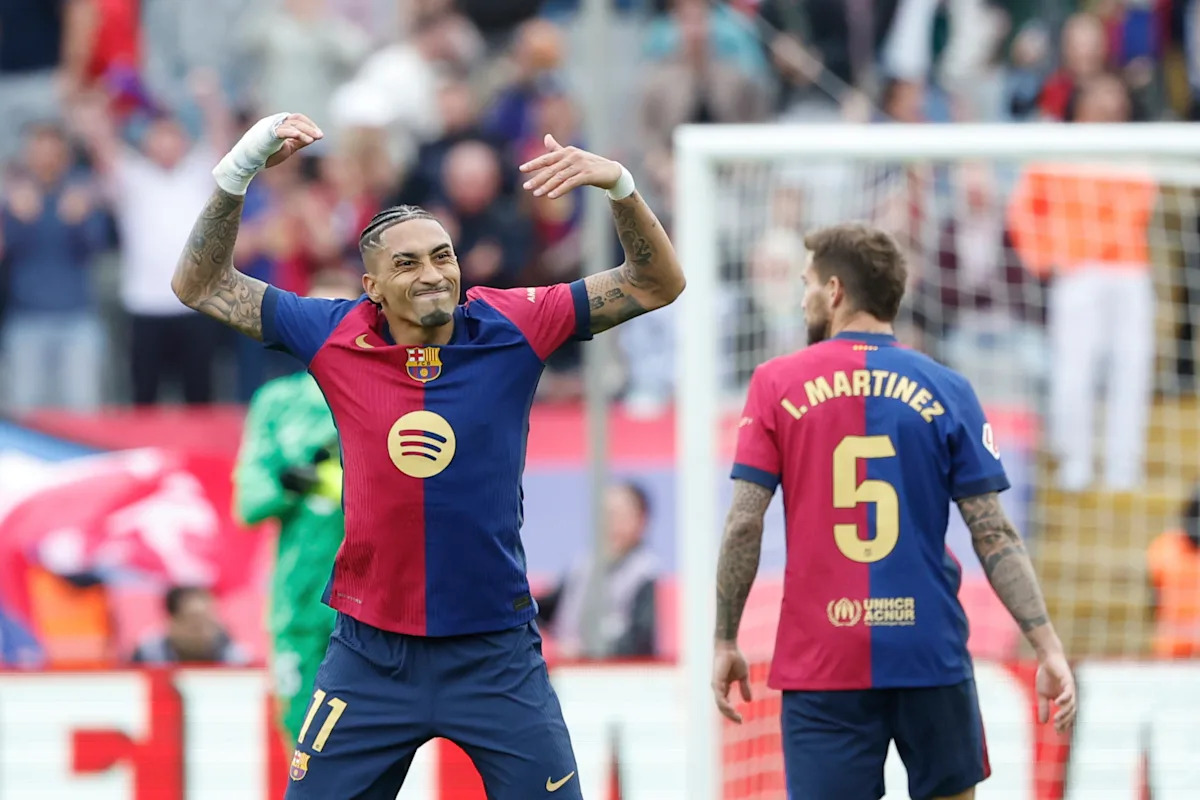 Raphinha leads Barcelona’s 4-3 comeback win over Celta Vigo