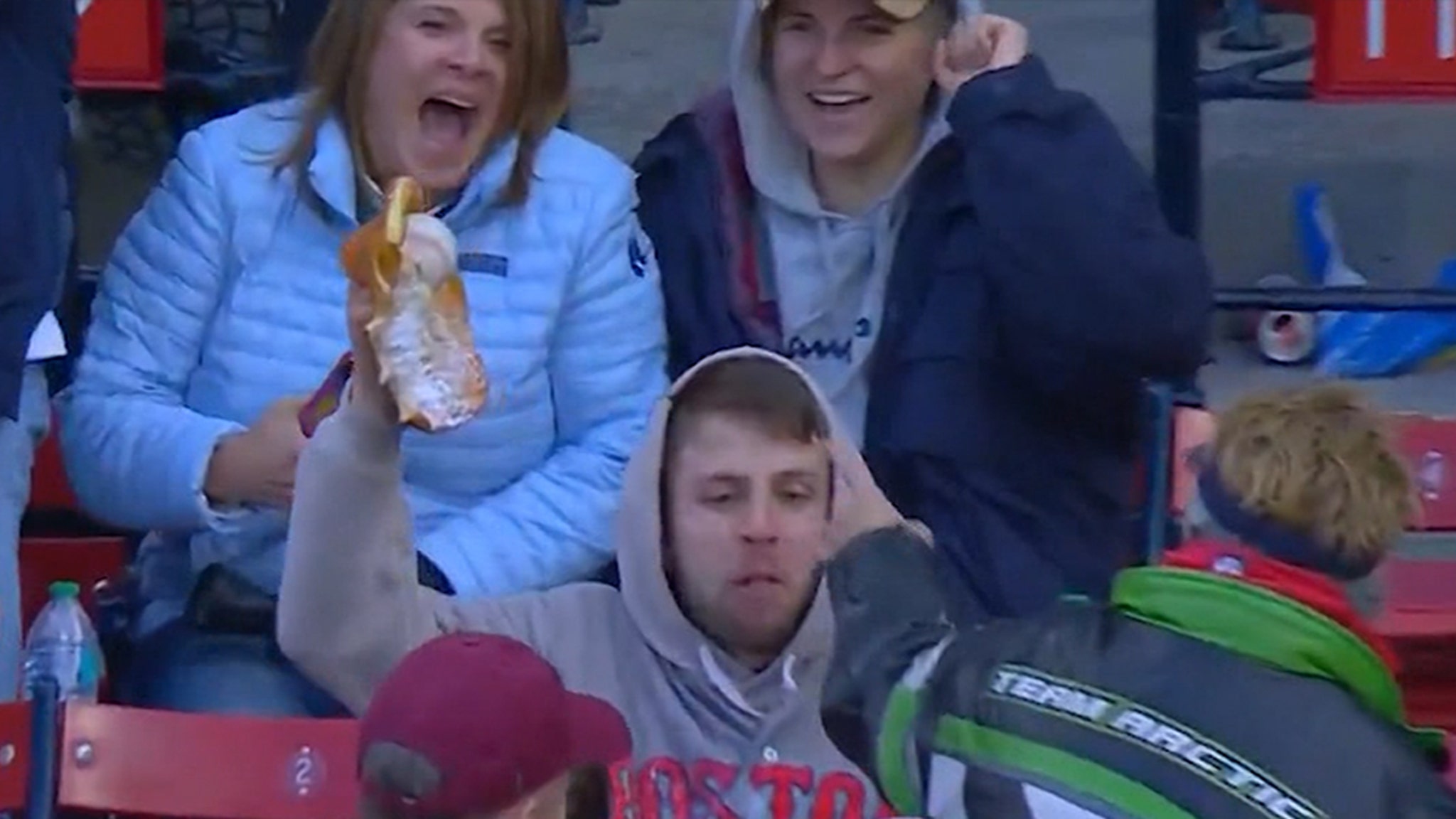 Red Sox Fan Makes Spectacular Catch W/ His Food During Red Sox Game