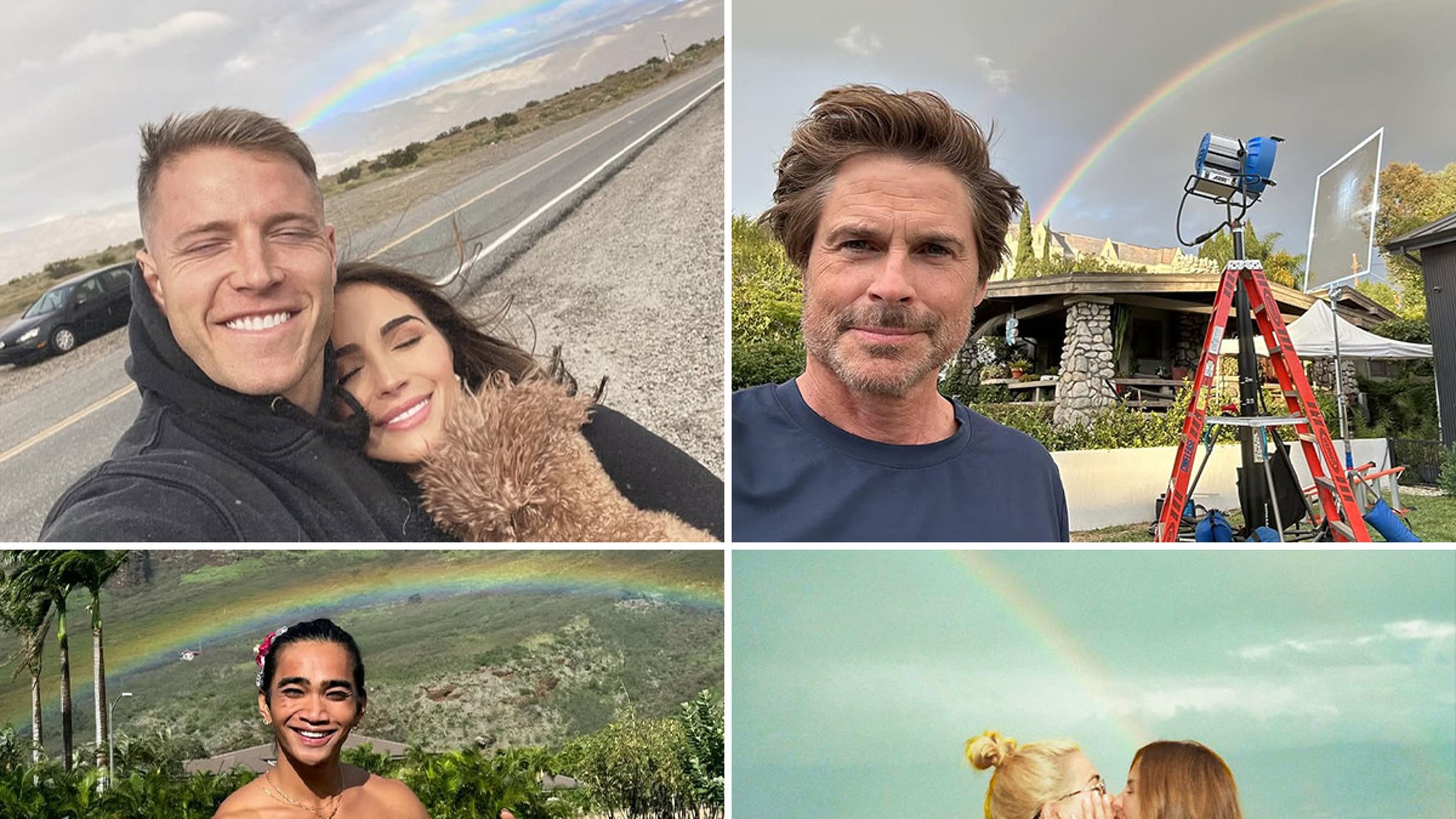 Celebs at the End of the Rainbow for Rainbow Day!