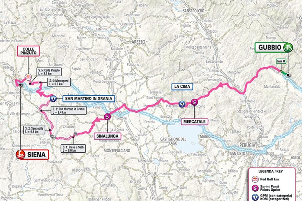 Giro d’Italia Stage 9 preview: Map, standings and 181km route to Siena today
