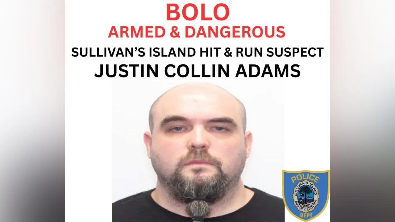 Manhunt underway after armed driver crashes into family in Sullivan’s Island