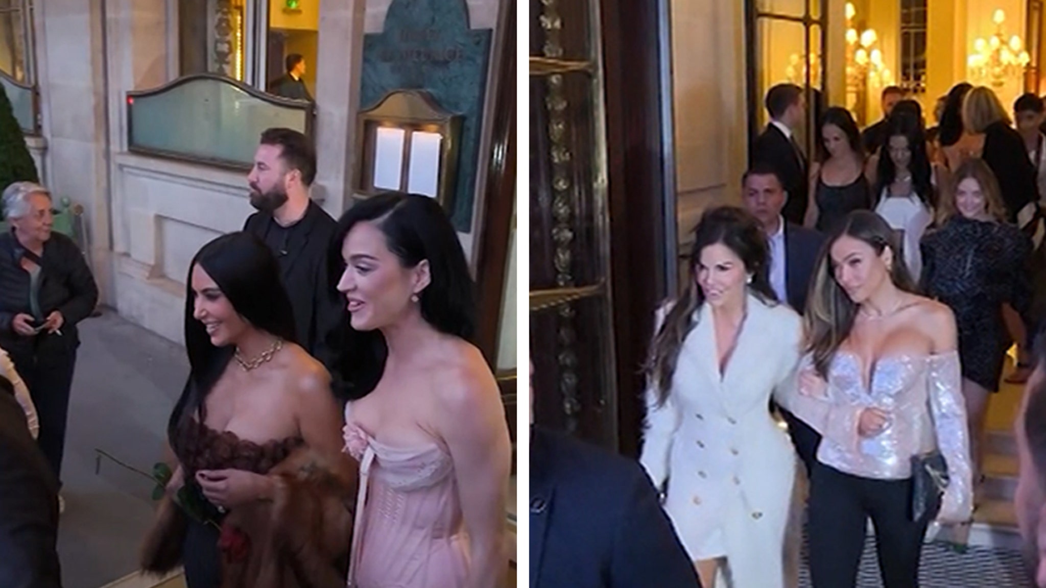Kim Kardashian, Katy Perry & Lauren Sanchez Hang Out in Paris