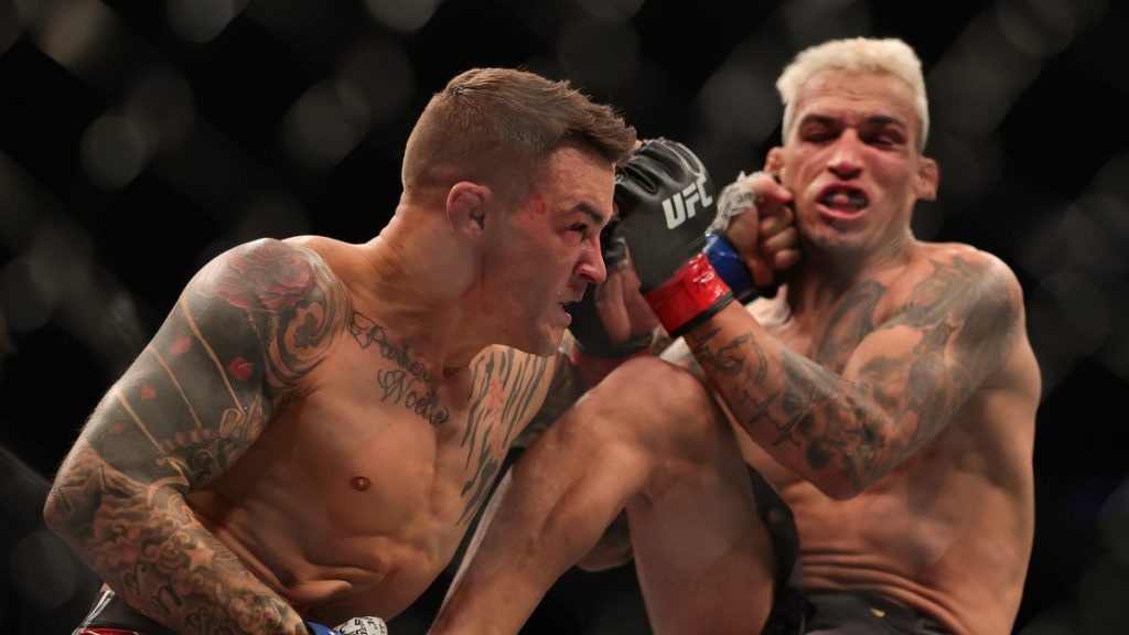 Charles Oliveira picks Dustin Poirier to beat Max Holloway at UFC 318