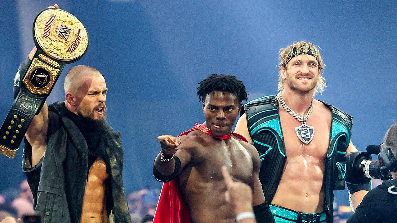 WrestleMania 42: ISHOWSPEED puts Logan Paul through the announce table