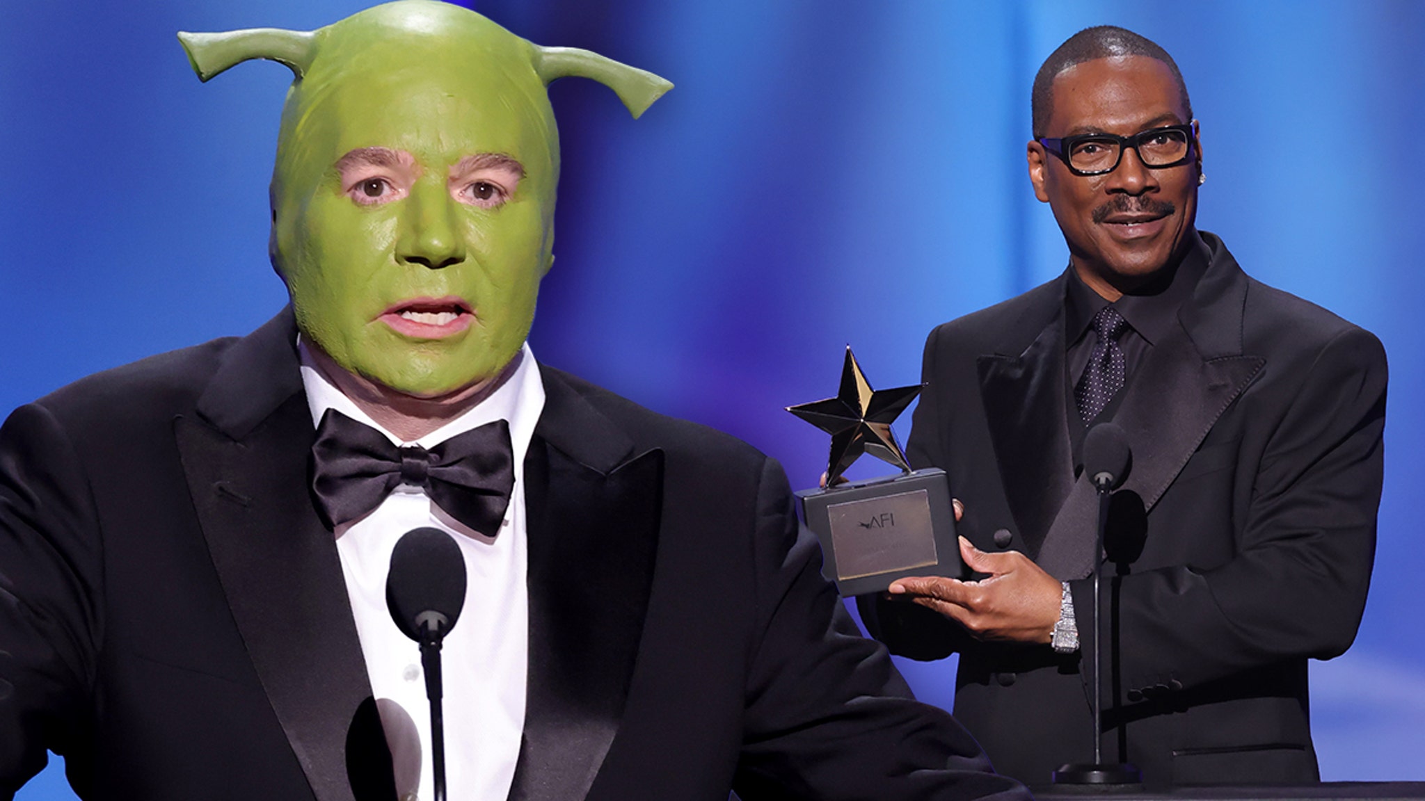 Mike Myers Crashes Eddie Murphy’s AFI Ceremony Dressed As Shrek
