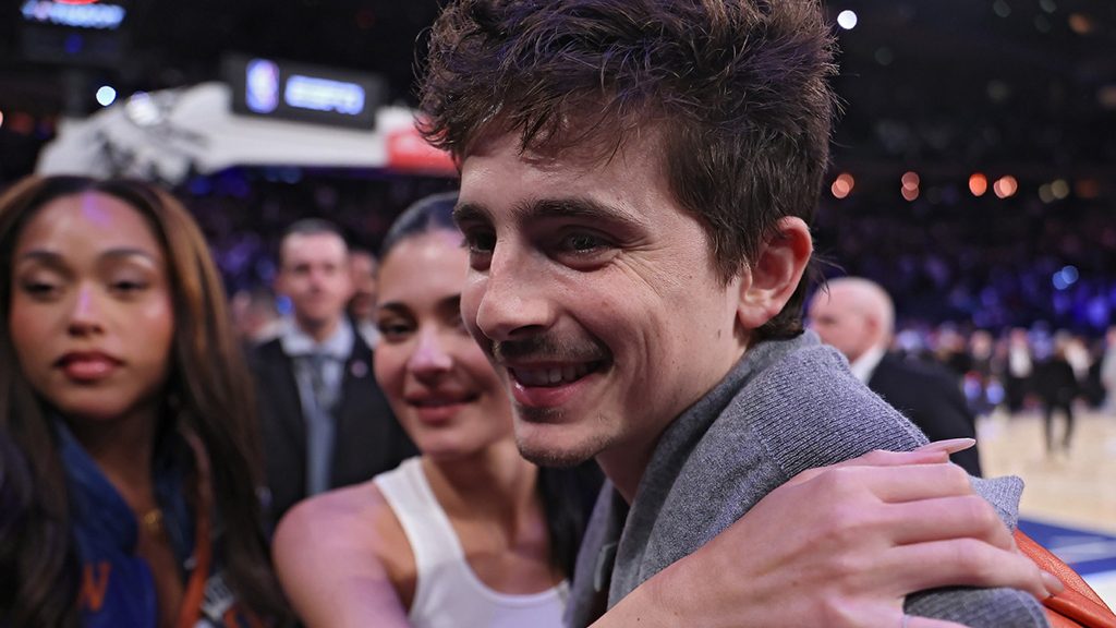 Timothée Chalamet & Kylie Jenner Show Cute Courtside PDA at Knicks Game