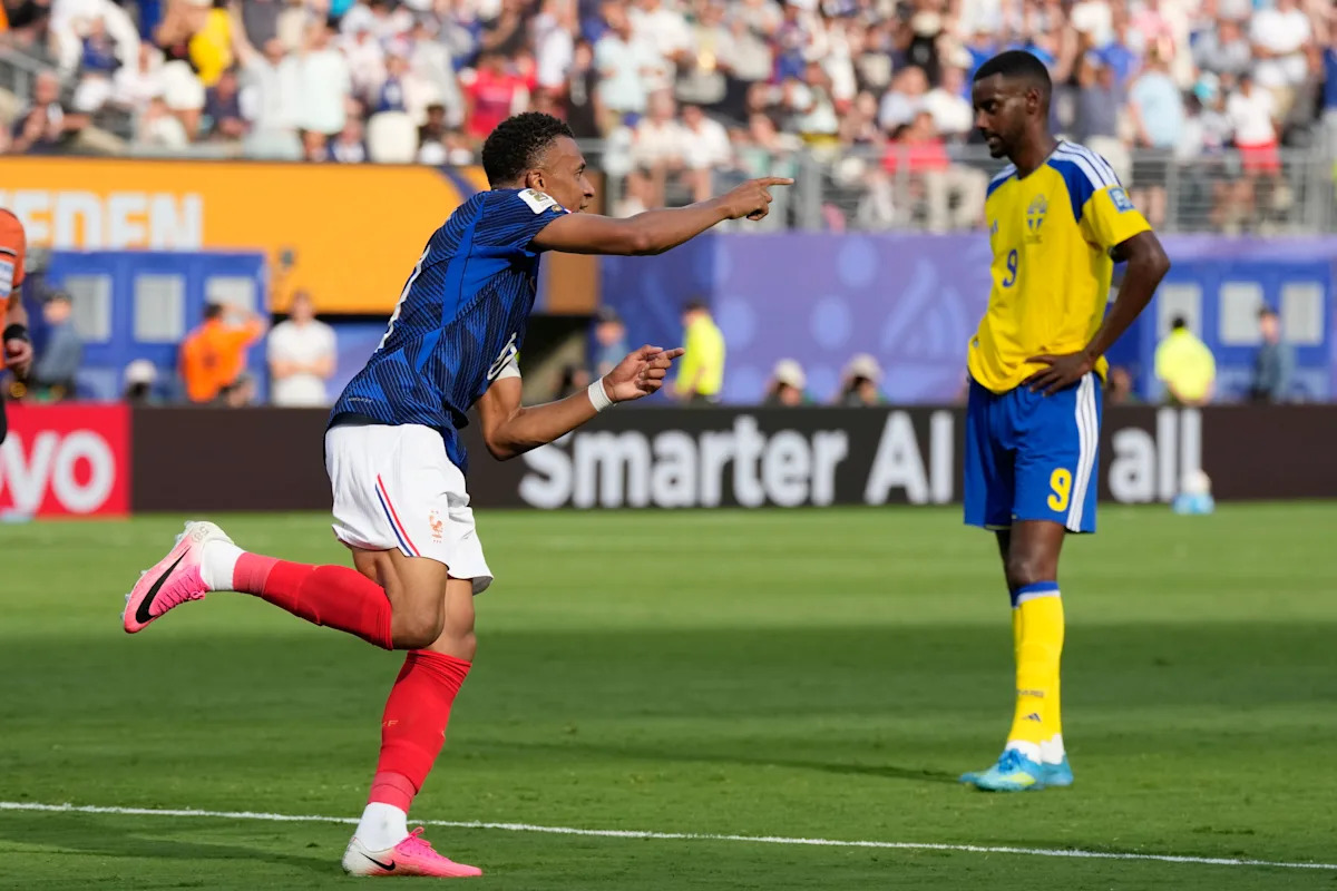 France forward Kylian Mbappé scores his 17th World Cup goal, a record 9th in the knockout round