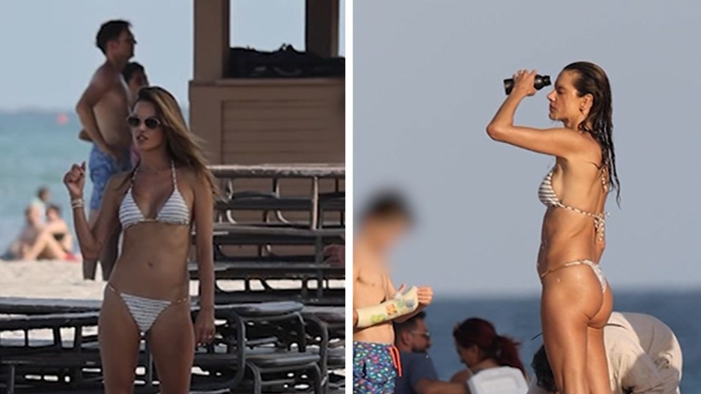Alessandra Ambrosio Strips Down to Tiny Bikini During Fun-Filled Beach Day