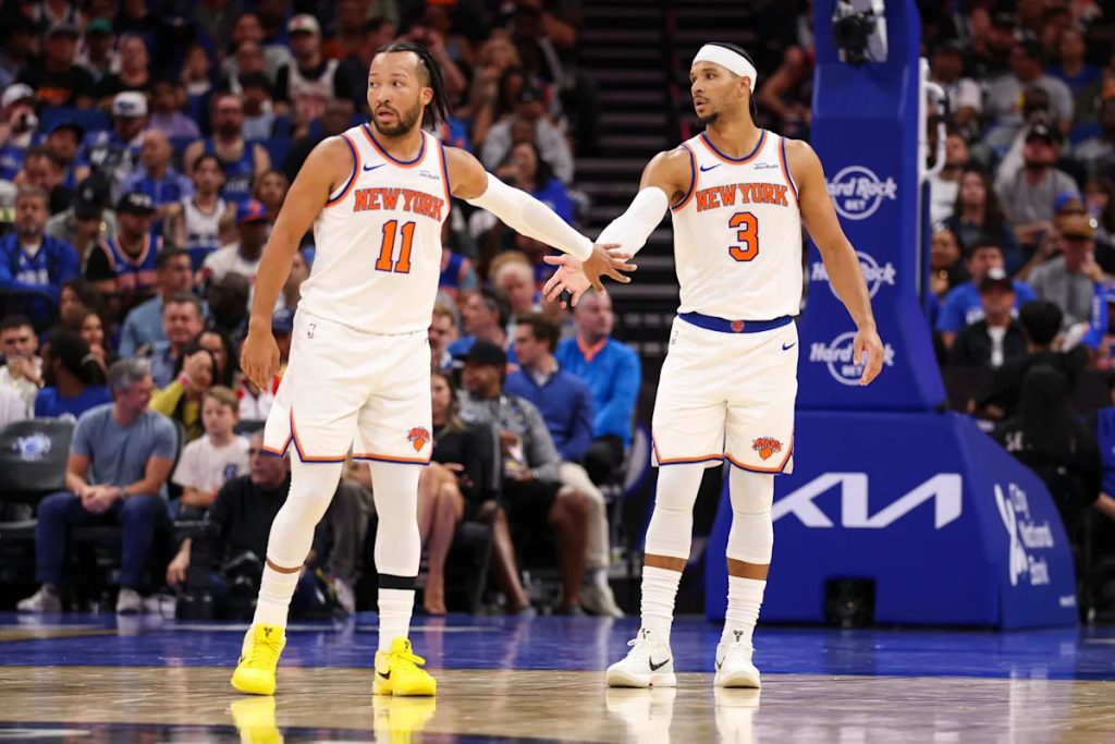 Jalen Brunson, Josh Hart make appearance at Yankee Stadium after NBA Finals