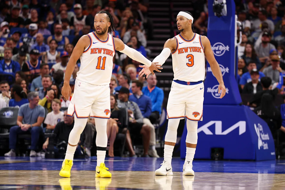 Jalen Brunson, Josh Hart make appearance at Yankee Stadium after NBA Finals