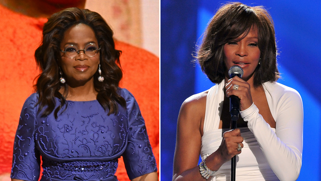Oprah reveals Whitney Houston fell off stage on talk show after drug relapse
