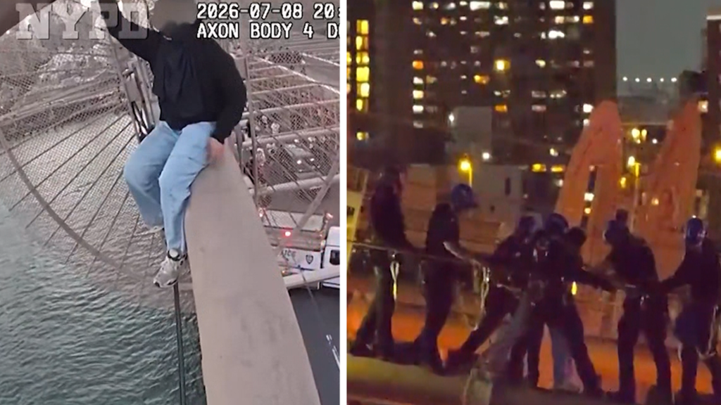 Police Bodycam Shows Brooklyn Bridge Rescue