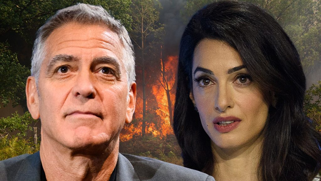 George and Amal Clooney Evacuate Home in France Due to Wildfires
