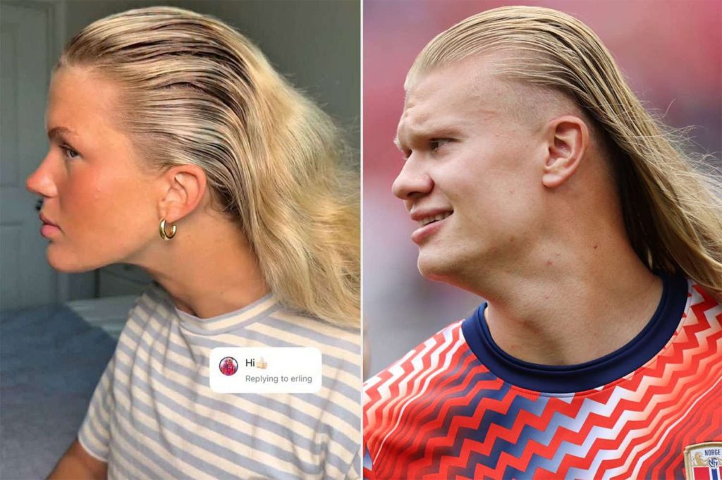 Conoce a la influencer que se ha hecho viral por su parecido al futbolista Erling Haaland