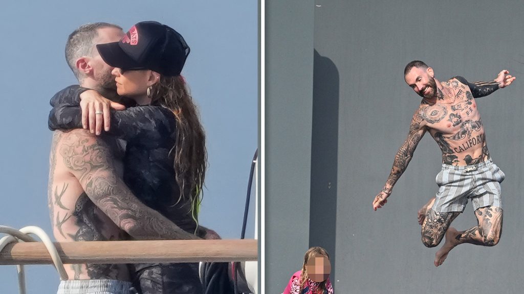Adam Levine and Behati Prinsloo Can’t Keep Hands Off Each Other During Yacht Day