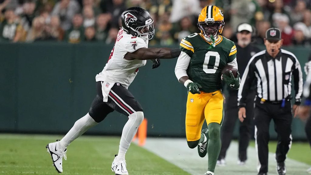 WATCH: Packers WR Matthew Golden scores first NFL TD vs Falcons