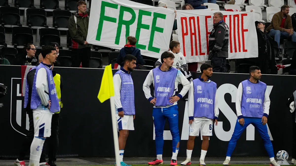 Israel’s Abu Farchi sent off for gun celebration in Nations League match
