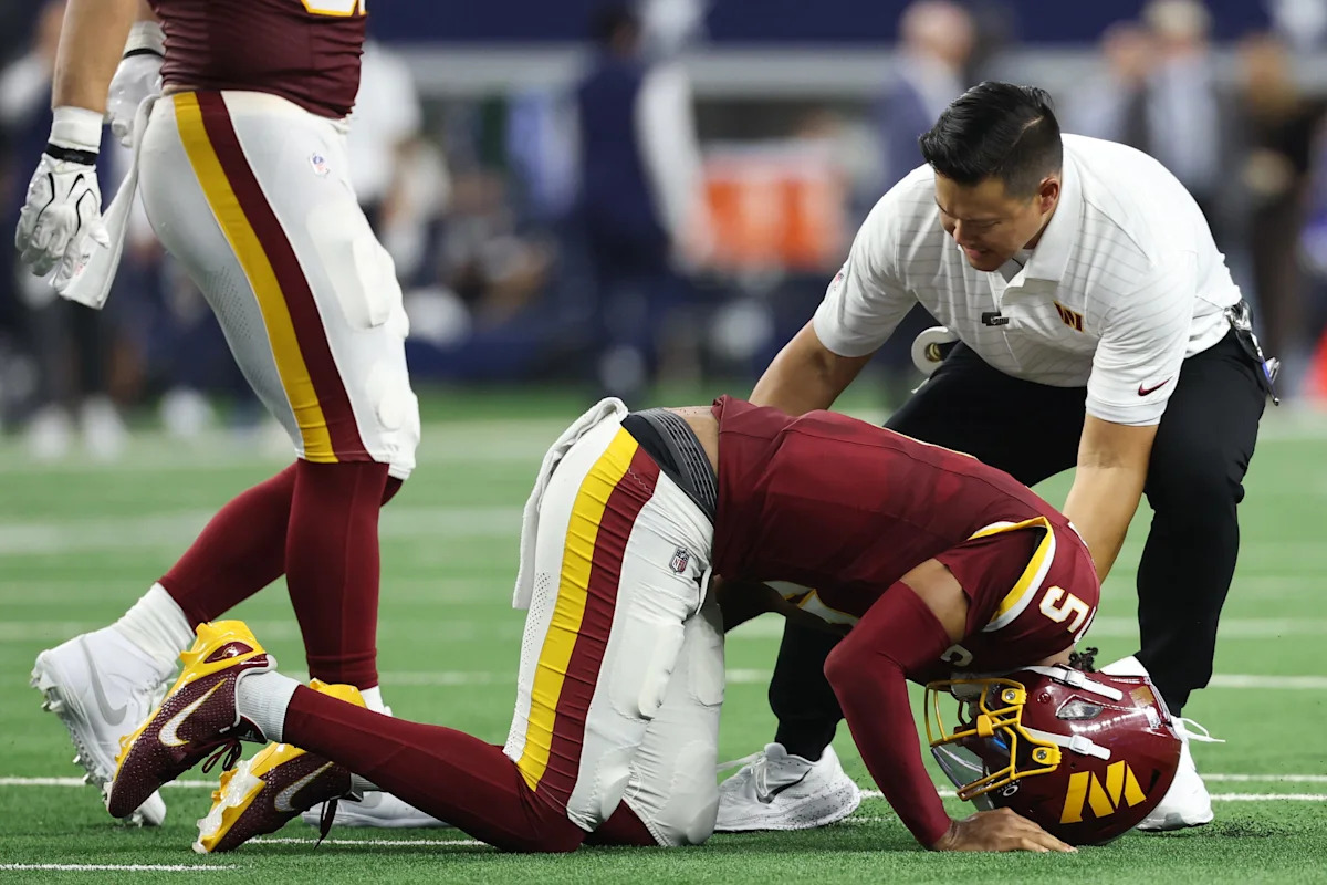 Tom Brady had just 2 words after seeing Jayden Daniels’ brutal injury live