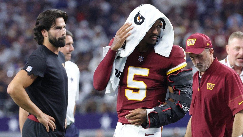 Commanders face critical decision on Jayden Daniels’ elbow as specialists review MRI results