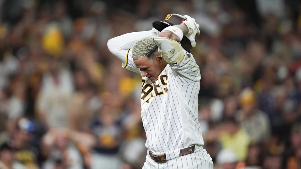 Padres star Manny Machado livid after Garrett Mitchell robs game-tying home run, helping Brewers advance to NLCS