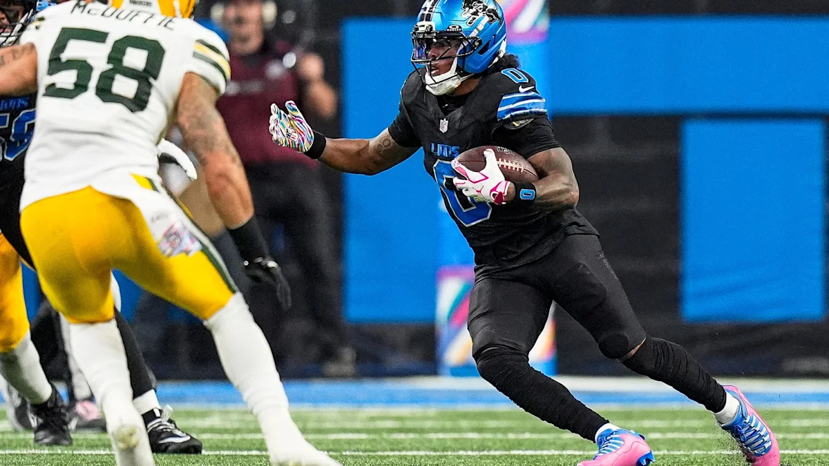 Jahmyr Gibbs fine after late-game injury scare, will pass up TD again