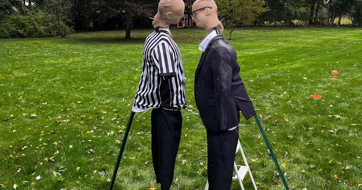 These UConn fans put up a Dan Hurley scarecrow at night. By morning, ‘the whole world knew’