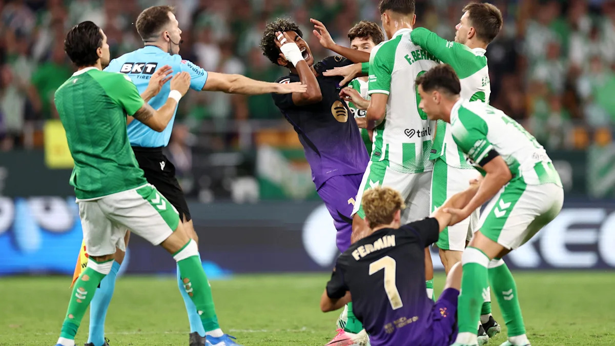 ‘Lamine Yamal provoked him’ – Manuel Pellegrini blasts ‘lamentable’ referee after Barcelona loss