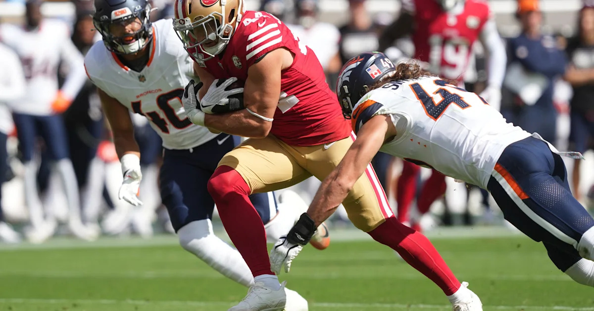 49ers FB Kyle Juszczyk ruled out vs. Broncos after knee injury