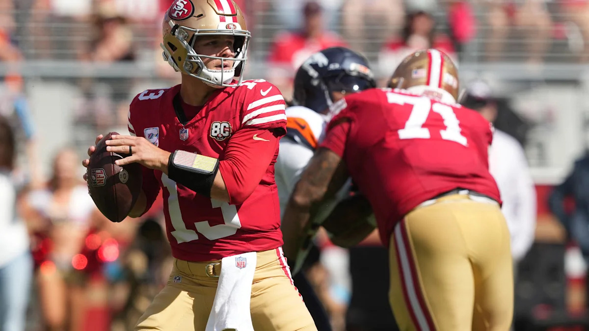 49ers join rare company with no sacks allowed through four games