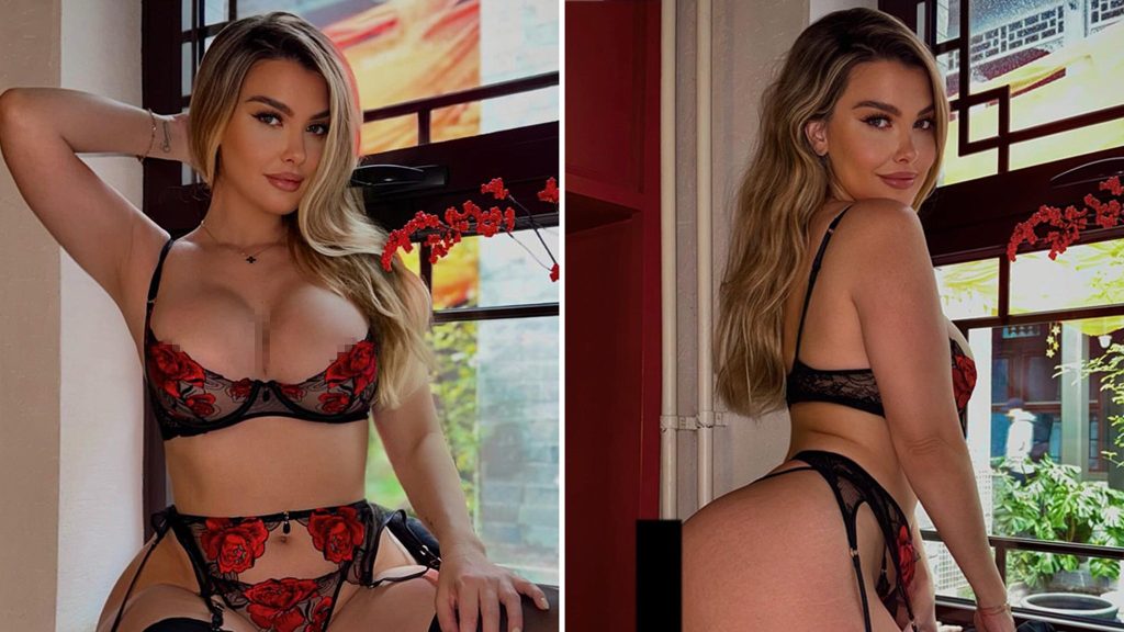 OnlyFans Model Emily Sears Strips Down To Lingerie In Beijing
